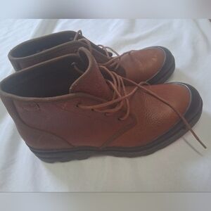 Men's Brown Leather Lace-Up Chukka Boots